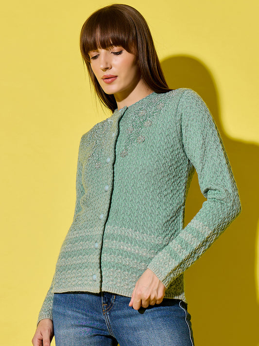 Women’s  Embroidered Knit Cardigan