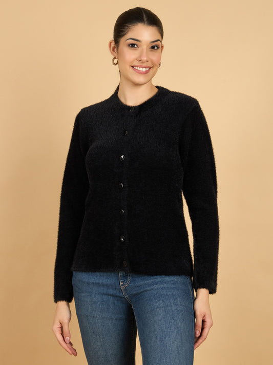 Black Winter Wear Women’s Cardigan
