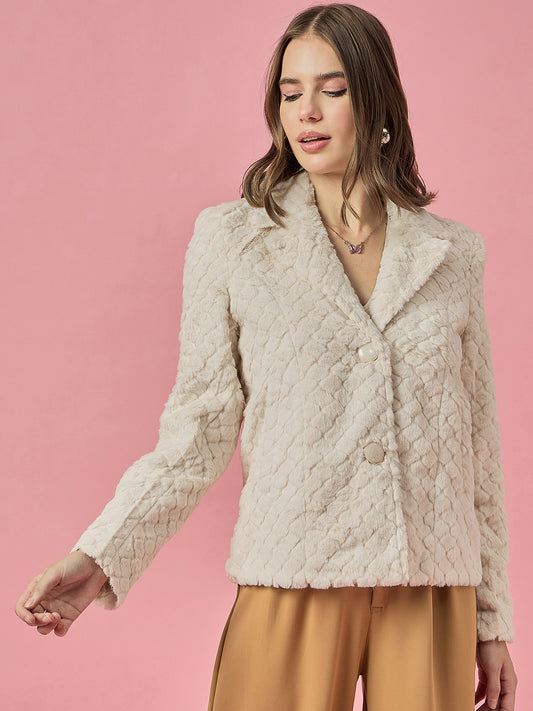 Single Breasted Woollen Blazer Regular Fit Formal Camel