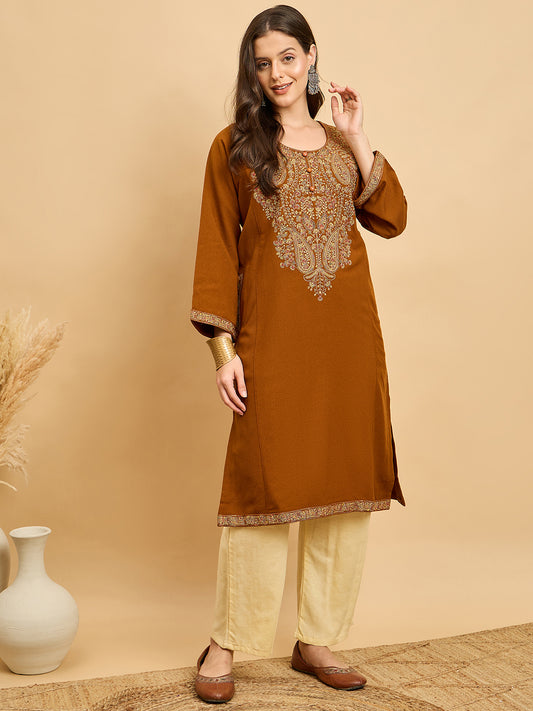 Embroidered Kashmiri Phiran (Free Size)
