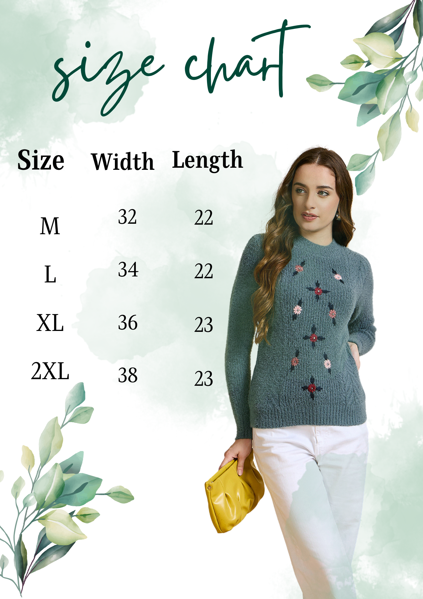 Women Self Design Round Neck Sweater Green