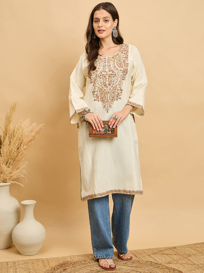 Embroidered Kashmiri Phiran (Free Size)