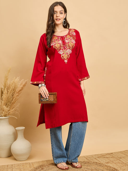 Embroidered Kashmiri Phiran (Free Size)