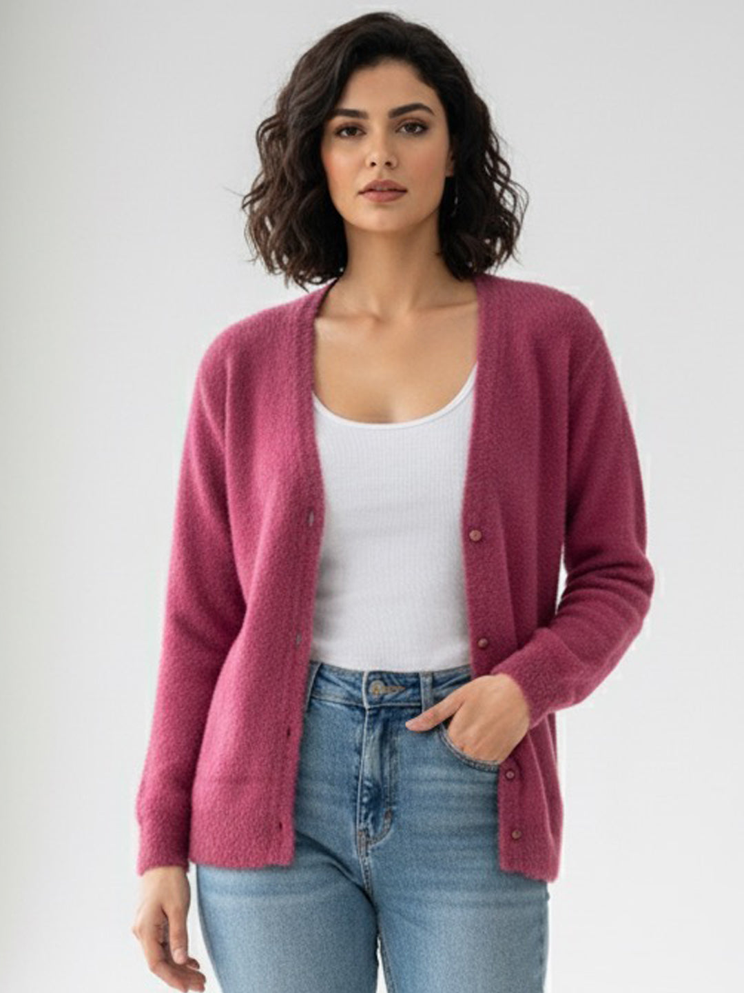 Hair Wool Winter Women's Cardigans