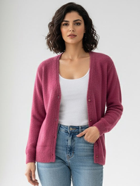 Hair Wool Winter Women's Cardigans