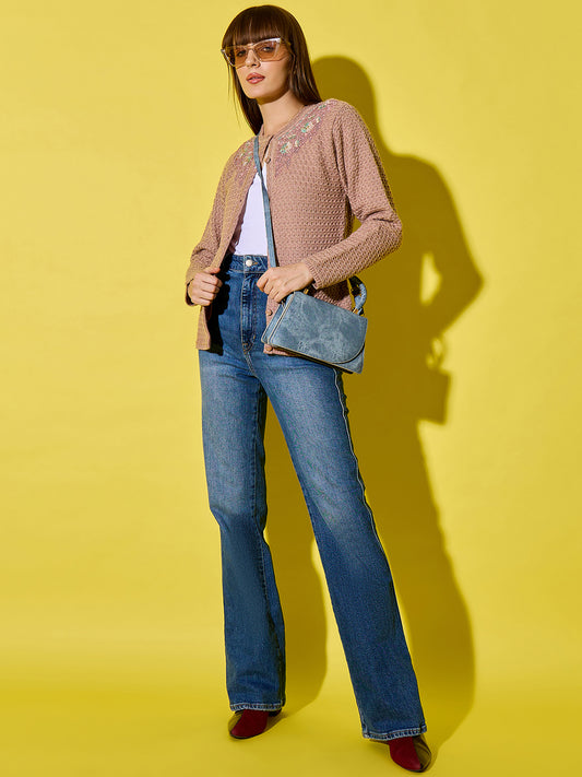 Women’s  Embroidered Knit Cardigan