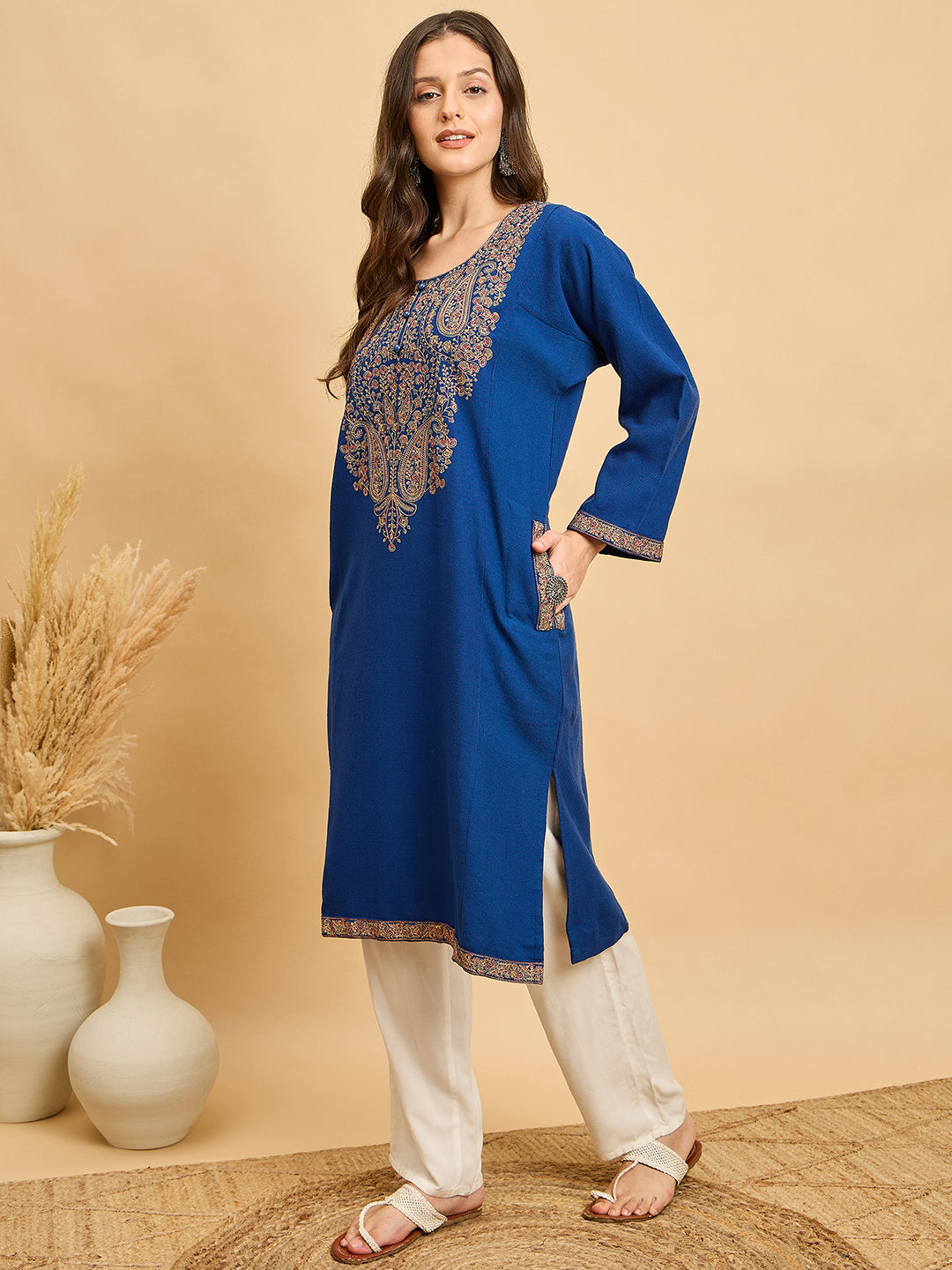 Embroidered Kashmiri Phiran (Free Size)