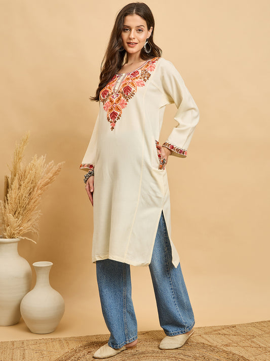 Embroidered Kashmiri Phiran (Free Size)