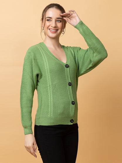 Clapton Women Parrot Self Knitted Cardigan