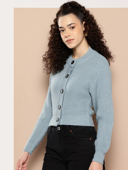 Women Knitted Cropped Cardigan