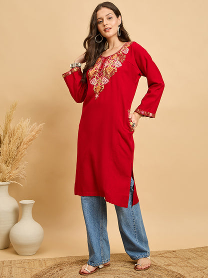 Embroidered Kashmiri Phiran (Free Size)
