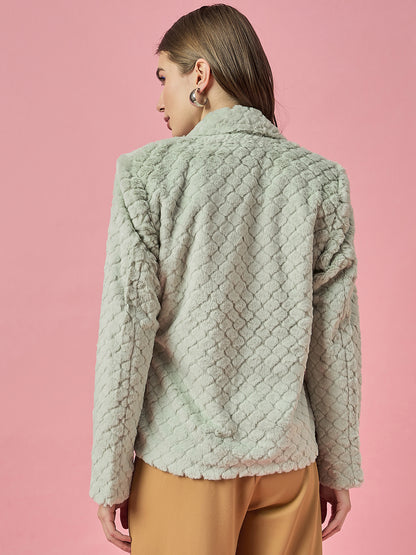 Single Breasted Woollen Blazer Regular Fit Formal Pista