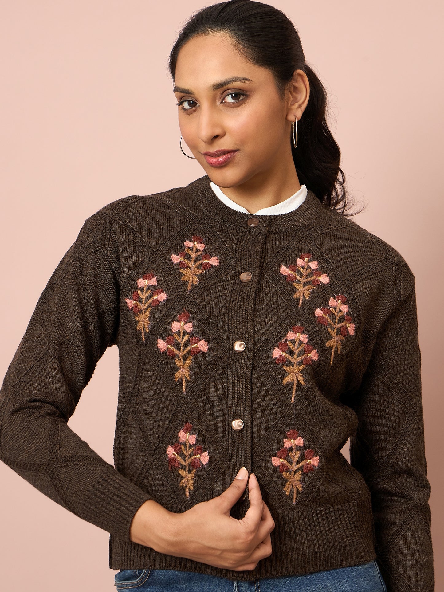 Floral Embroidered Cardigan | Clapton