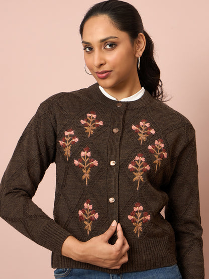 Floral Embroidered Cardigan | Clapton