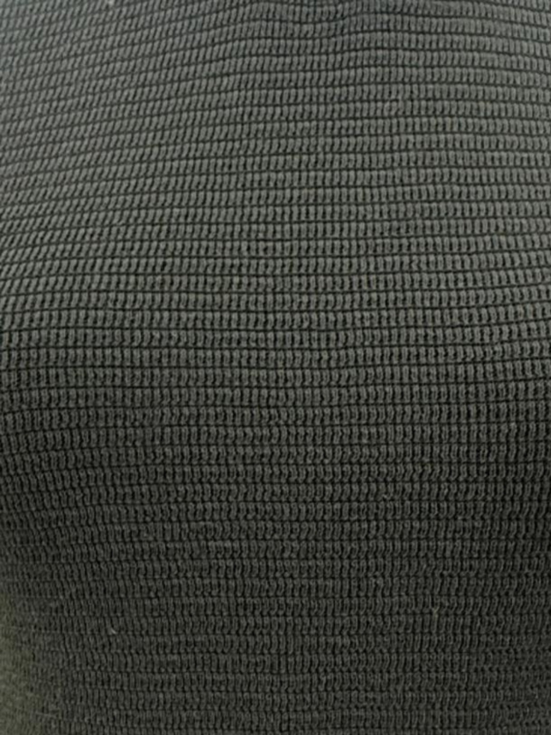 Clapton Knitted Summer Wear Textured Top Olive Green