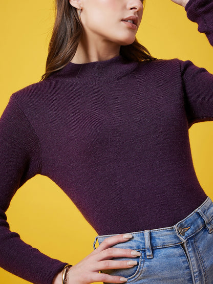 Wool Blend Crew Neck Full Sleeve Jamuni Top