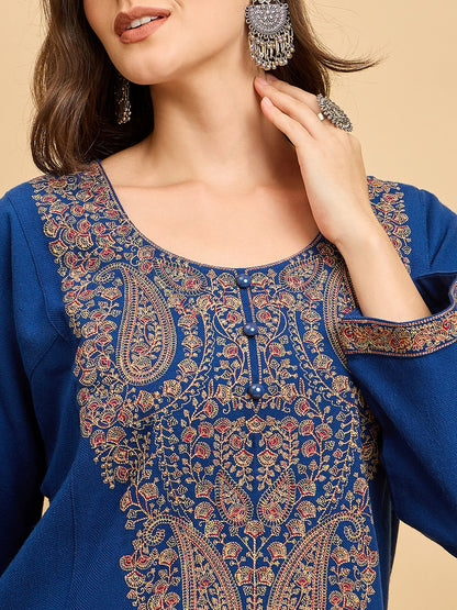Embroidered Kashmiri Phiran (Free Size)
