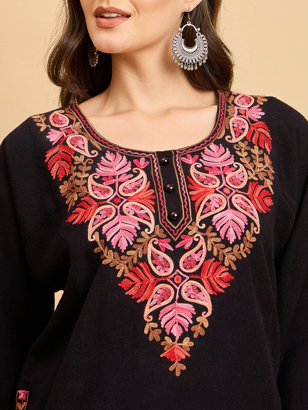 Embroidered Kashmiri Phiran (Free Size)