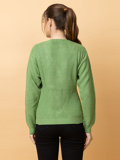 Clapton Women Parrot Self Knitted Cardigan