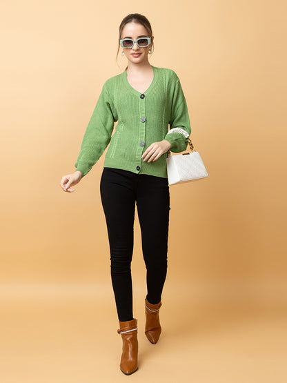 Clapton Women Parrot Self Knitted Cardigan