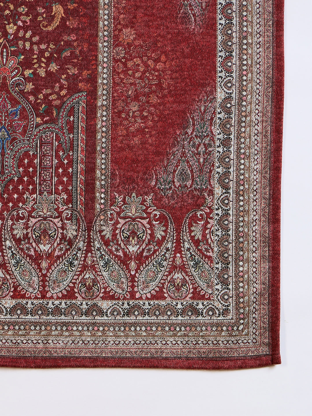 Clapton Printed Work Straight Kurta Pant With Dupatta Set Maroon