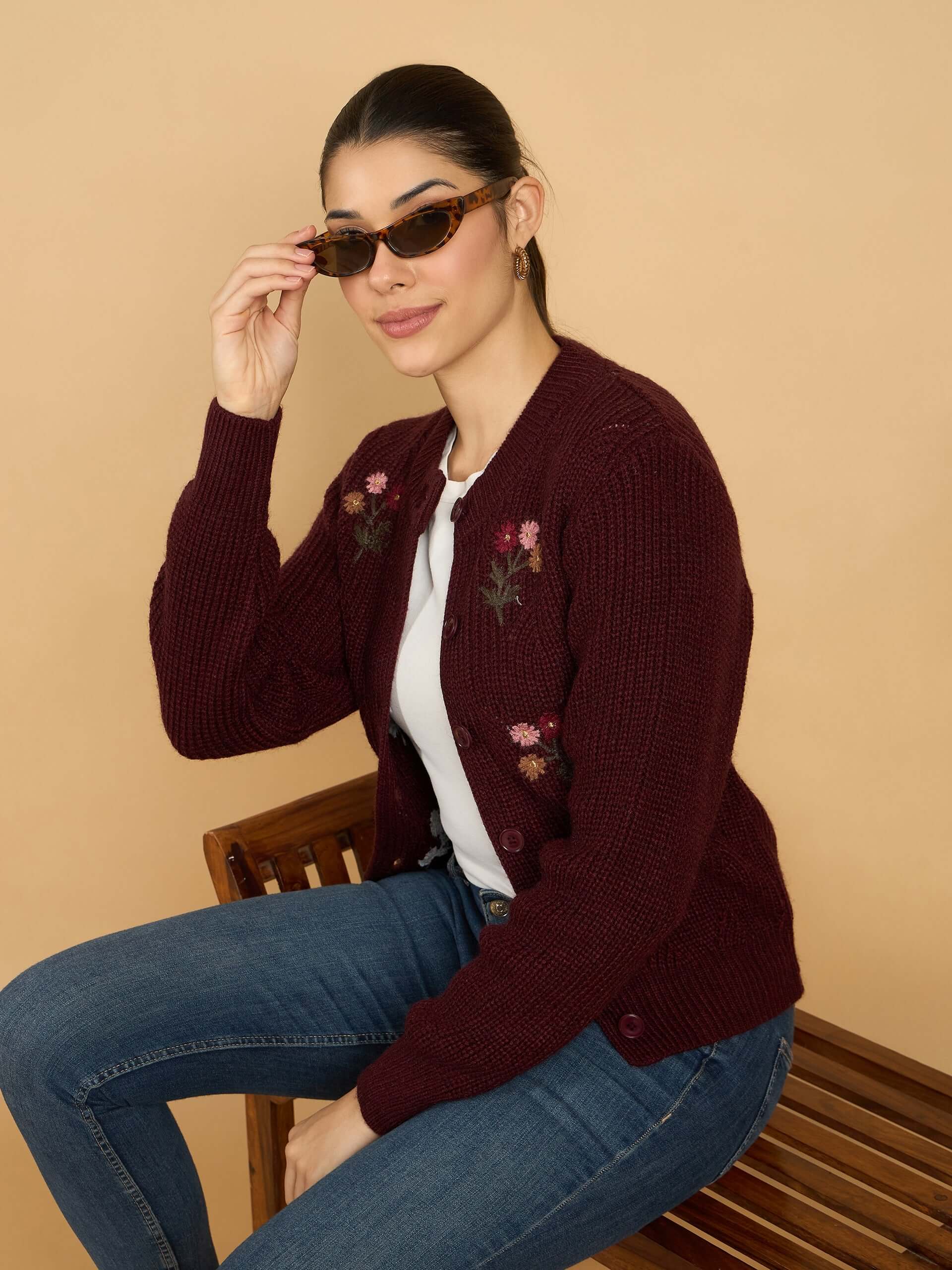 Woolen Cardigan for Womens