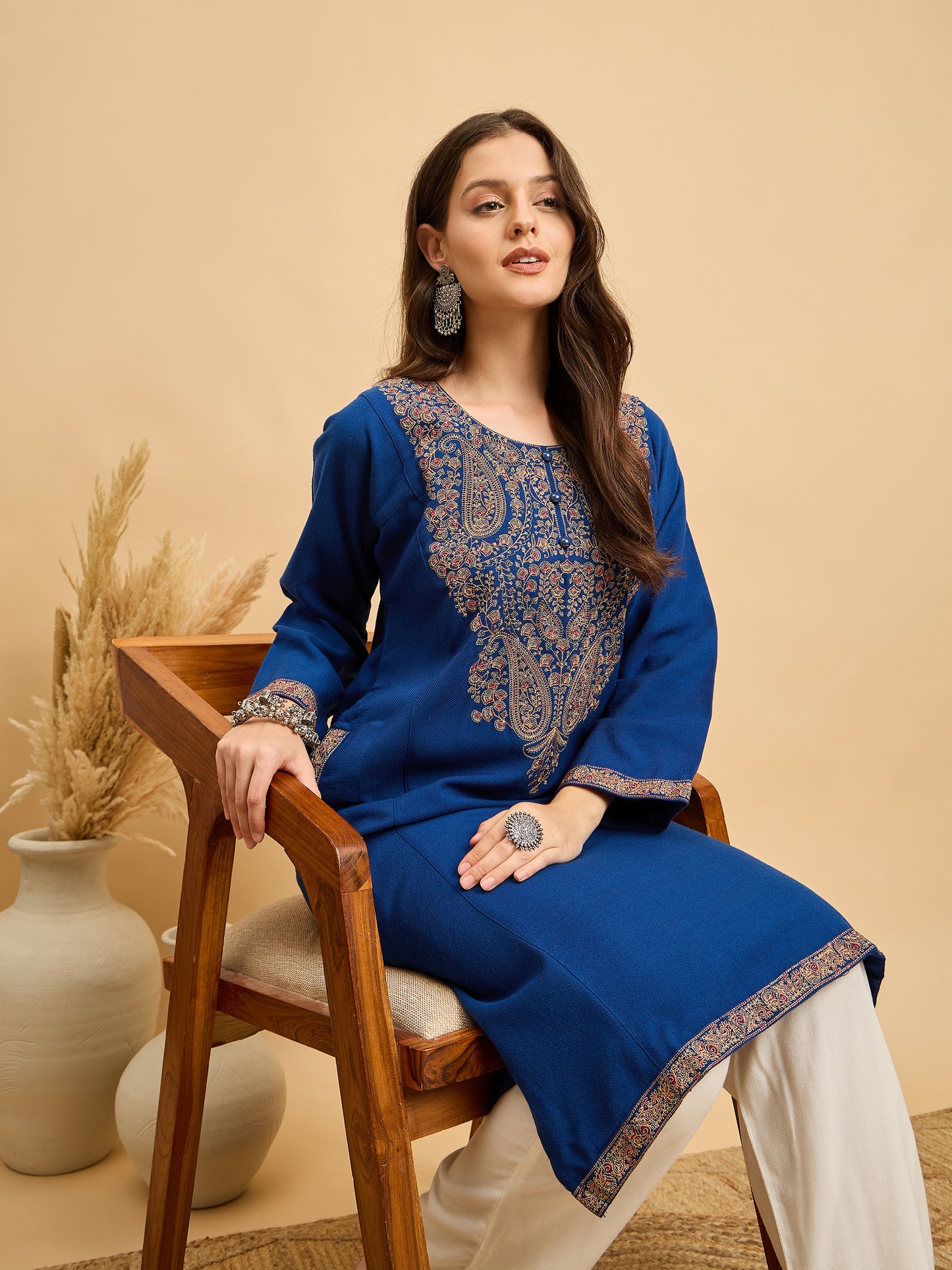 Embroidered Kashmiri Phiran (Free Size)