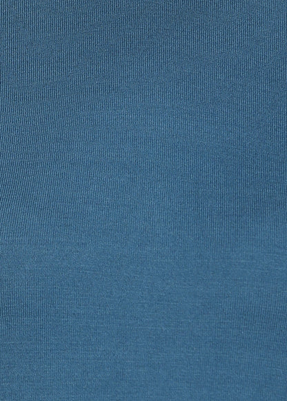 Women Solid Color Round Neck Viscose T-Shirt Royal