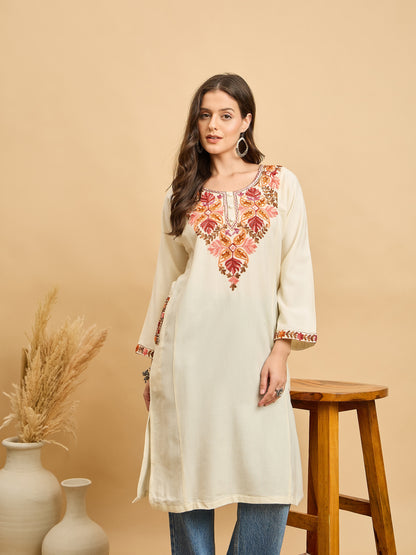 Embroidered Kashmiri Phiran (Free Size)