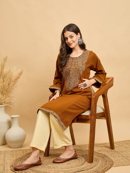 Embroidered Kashmiri Phiran (Free Size)