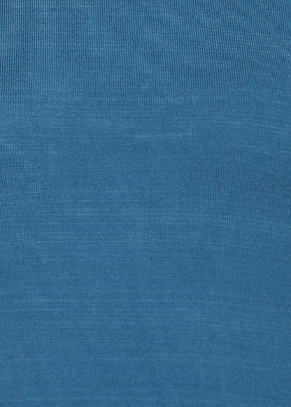 Women Solid Color Round Neck Half Sleeve Viscose T-Shirt Royal