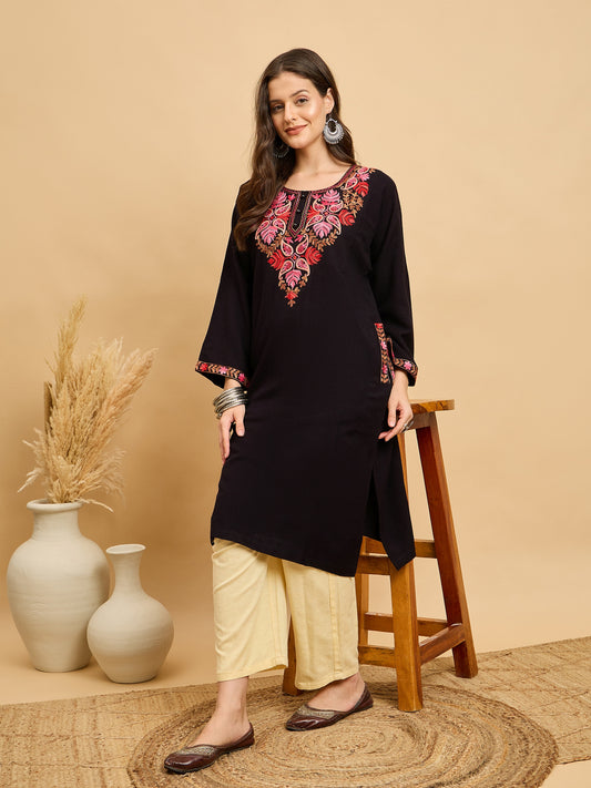 Embroidered Kashmiri Phiran (Free Size)