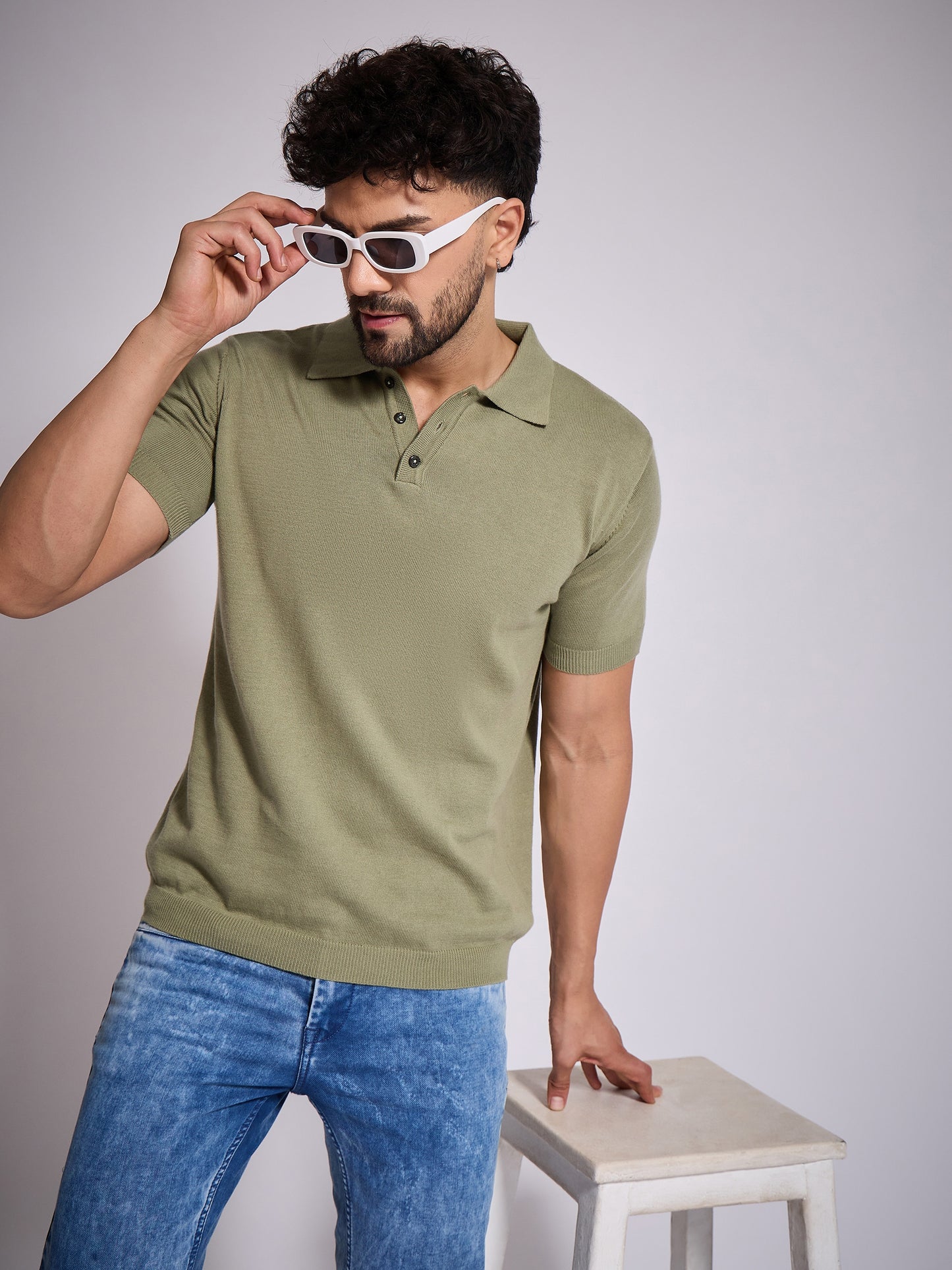 Men's Pista Knitted Polo T-shirt