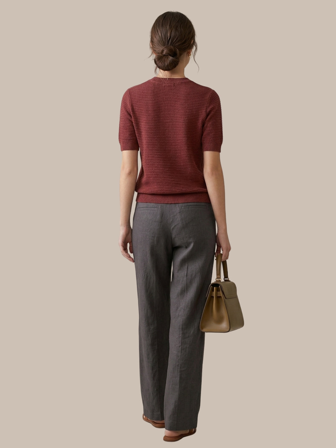 Clapton Knitted Summer Wear Textured Top maroon