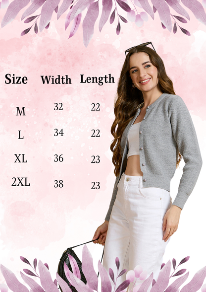 Clapton Women Grey Solid Cardigan