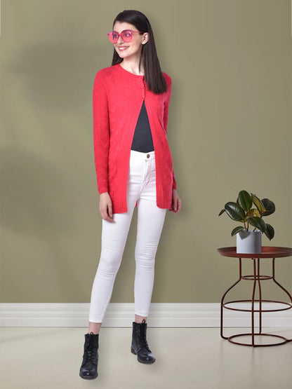 Wool Blend Round Neck Queen Long Shrug