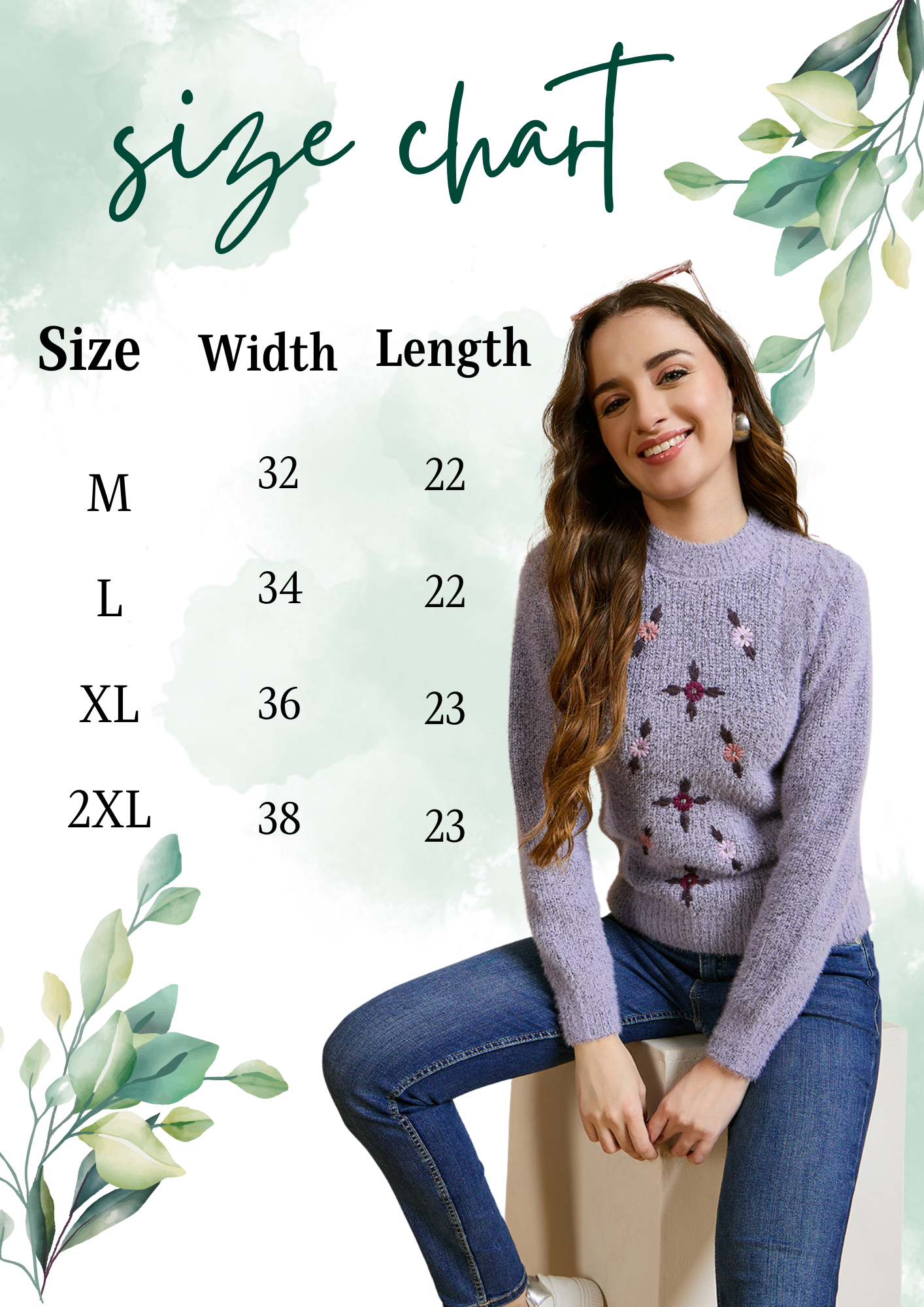 Women Self Design Round Neck Sweater Move
