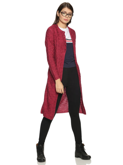 Wool Blend Round Neck Onion Extra long Shrug